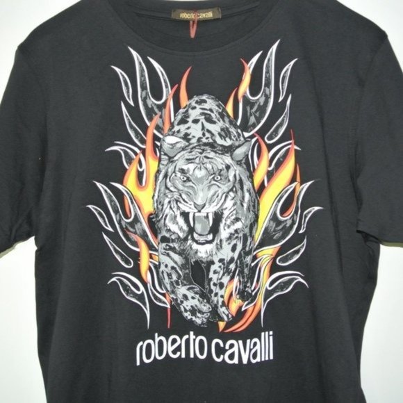Roberto Cavalli Men's Graphic Tiger T Shirt XL NWT - Picture 4 of 10